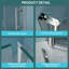 Porte de douche pliante l 34 po x H 72 po avec verre trempé - matériaux de haute qualité pour l'eau, accessoire de salle de bain élégant, peu encombrant