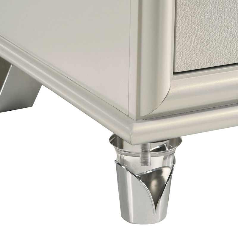 Commode 5 tiroirs Pearl White