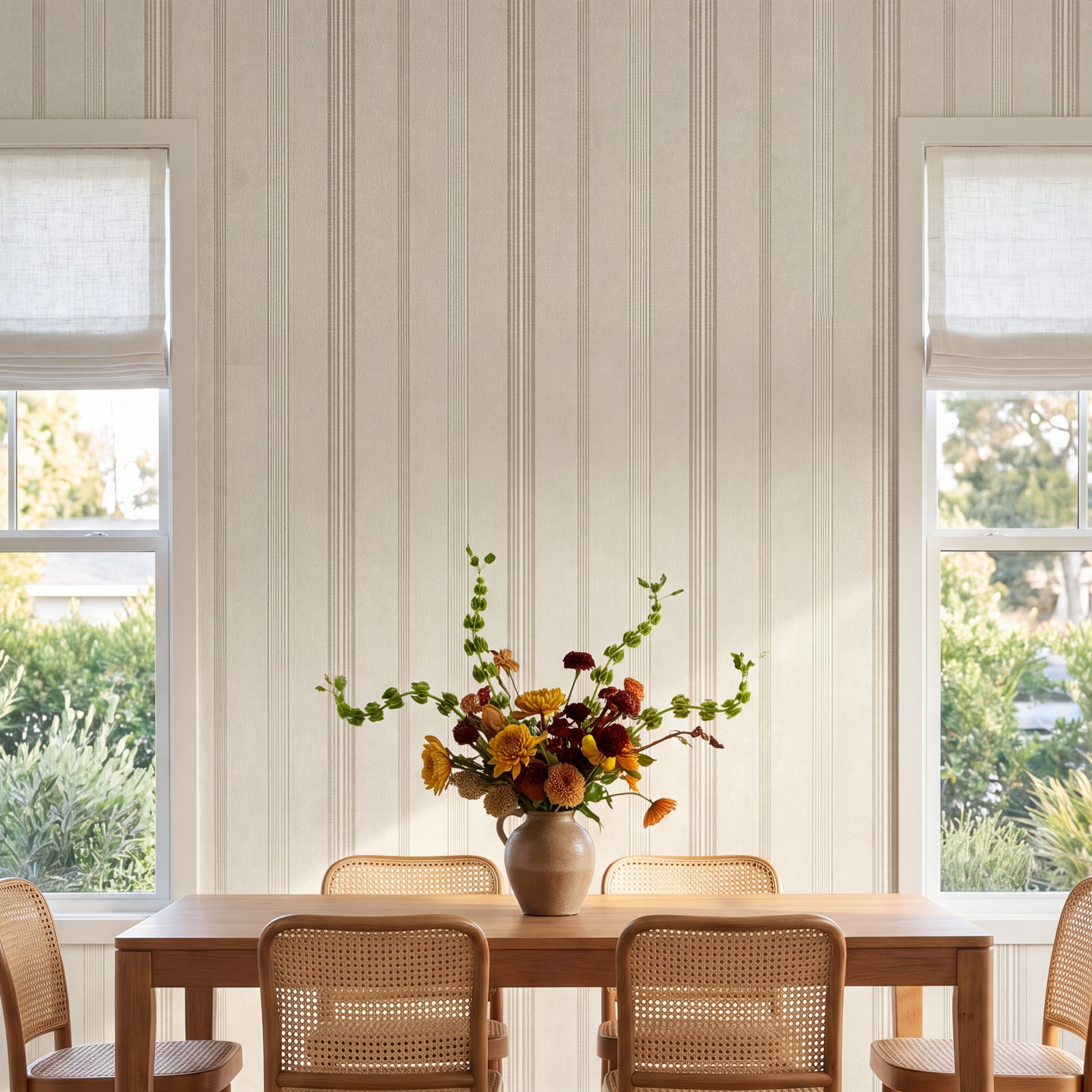 Anatolia Stripe Self-Adhesive Wallpaper Roll, Beige