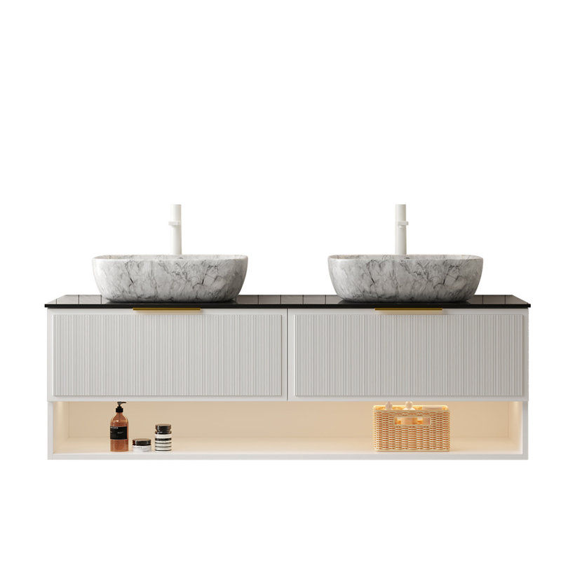 MALONE 60" Bathroom Vanity With Sinks, 60"