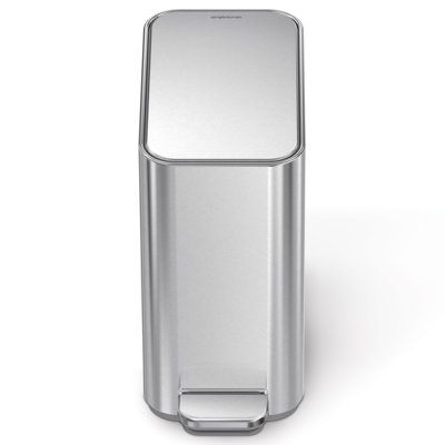simplehuman 1.3gal Slim Steel Step-On Can