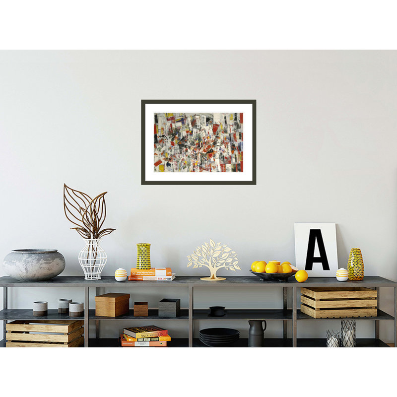 Composition (Composizione) par Tanc Vend Parmeggiani - Estampe numérique encadrée, H 21,82 po x l 29,5 po