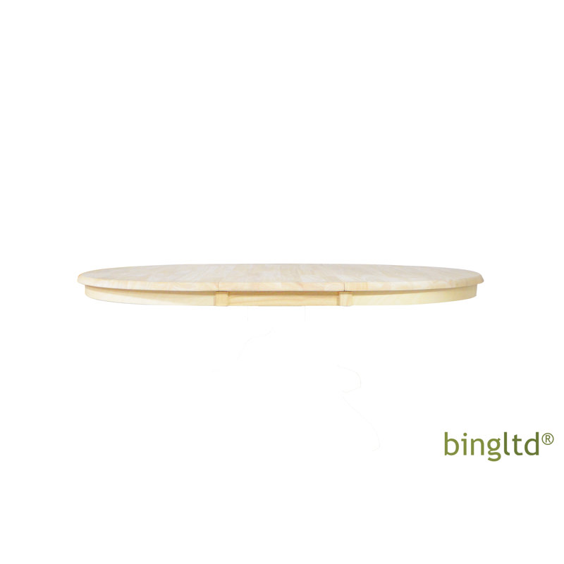 Natural Light Brown Solid Wood Round Table Top
