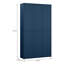 Chadwic Modern minimalistic shoe cabinet with 6 doors, entryway cabinet, engineered wood, night blue, 109.2 cm W x 191.9 cm H x 34.9 cm D