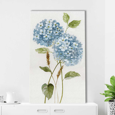 " Petite Blue Hydrangea II " by Nan Painting Print