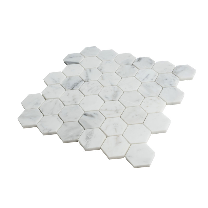Zebra Hexagonal Tile, Gray