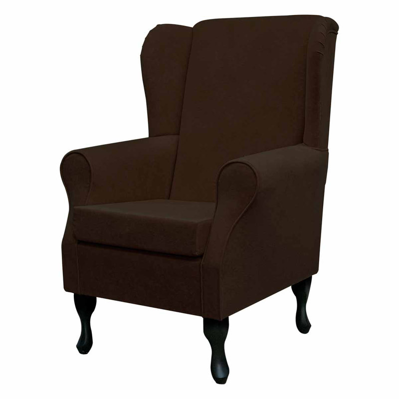 74cm Wide Tufted Wingback Chair, Dark Black