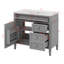 Meuble-lavabo 36 po avec armoire à pharmacie assortie, armoire de rangement moderne avec tiroirs-118678860