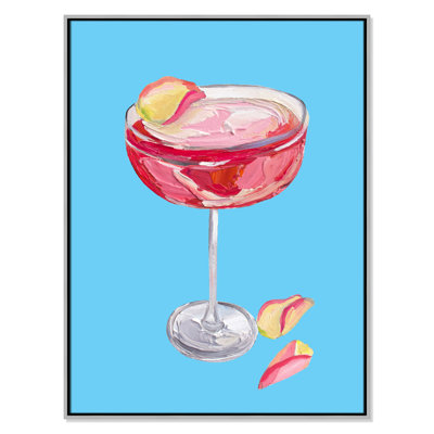 Sparkling Rose Gin Cocktail Print by Straker