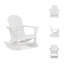 Chaise Adirondack berçante en plastique Zaire-92475988