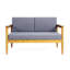 Weatogue 52.75'' Wide Acacia Loveseat with Cushions