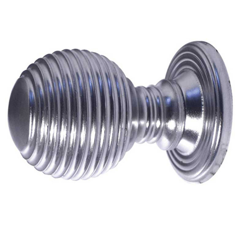 28mm Diameter Round Knob, Satin Chrome