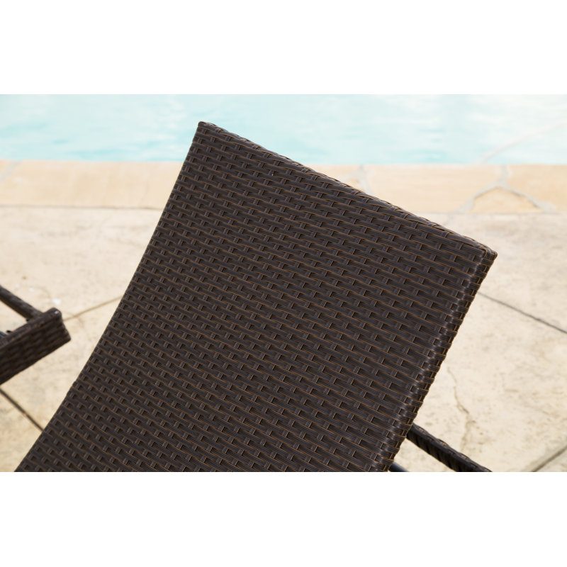 Ensemble de chaises longues inclinables 78,5 po Rae, Espresso