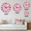 Rose et marbre liquide Art III - horloge murale moderne rose-790457659