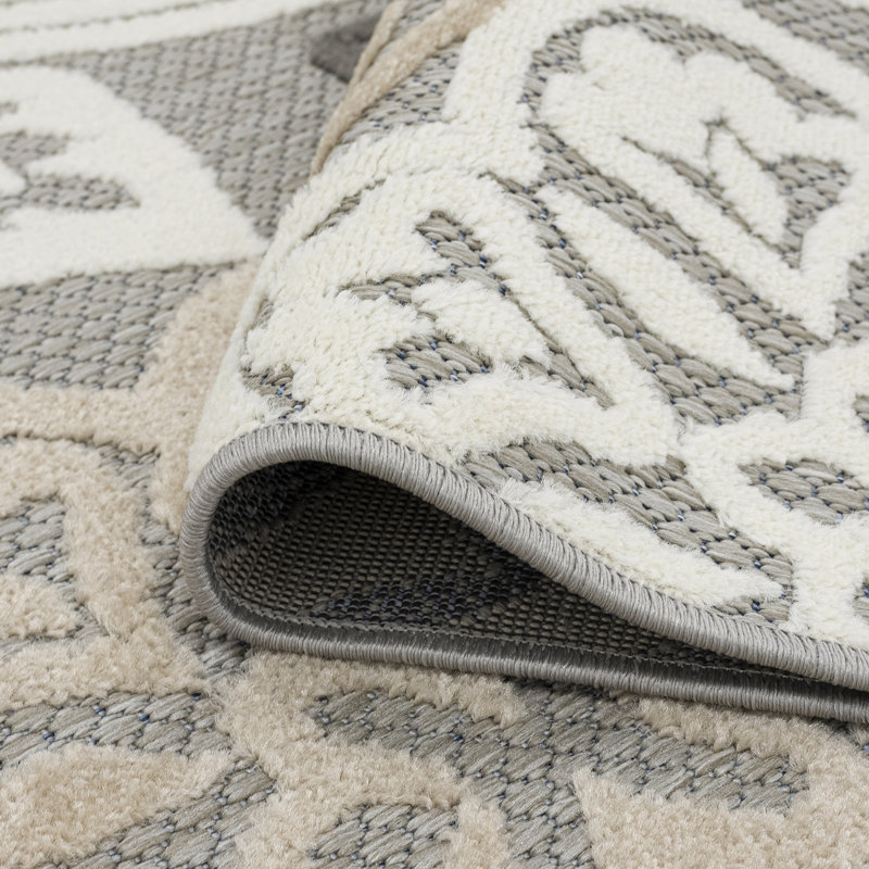 Floral Flatweave Water Resistant Indoor Outdoor Rugs for Patios, Deck, Porch or Entryway, Rectangle 7'11'' x 10'3''