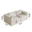 Canapé modulaire modulaire, causeuse surdimensionnée de 78,8 pouces, canapé 2 places revêtu de tissu velours côtelé
