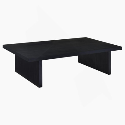 Table basse rectangulaire noire en stratifié