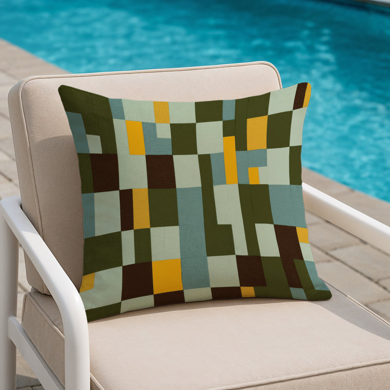 Block By Block Indoor And Outdoor Throw Pillow, Square 20"