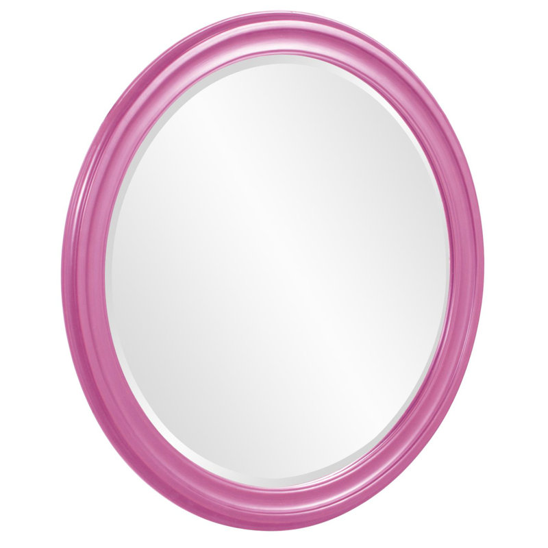 Miroir biseauté moderne et contemporain Talvi, Rose vif