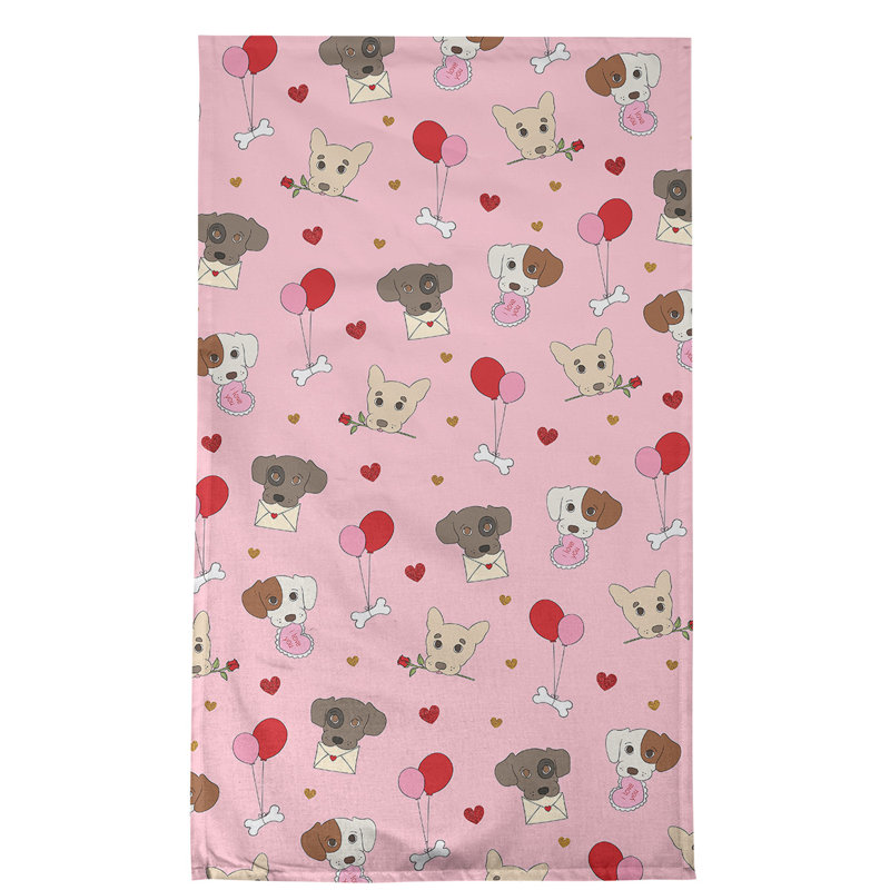 Serviette de thé pour chiens fêtes, Polyester sergé