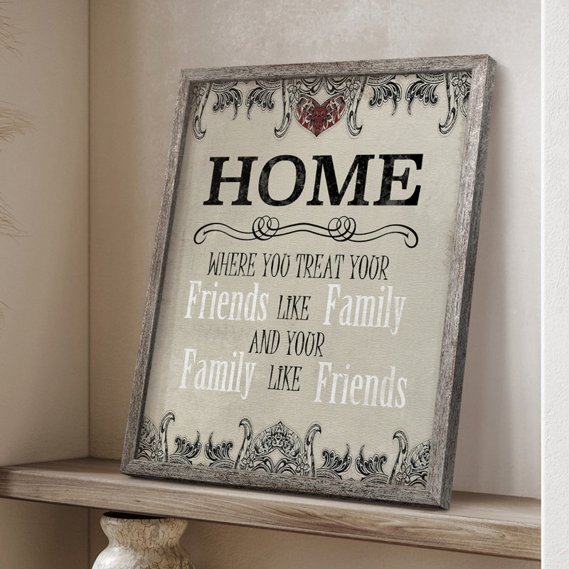 Home Framed Print - Solid Wood, 30" H x 24" W