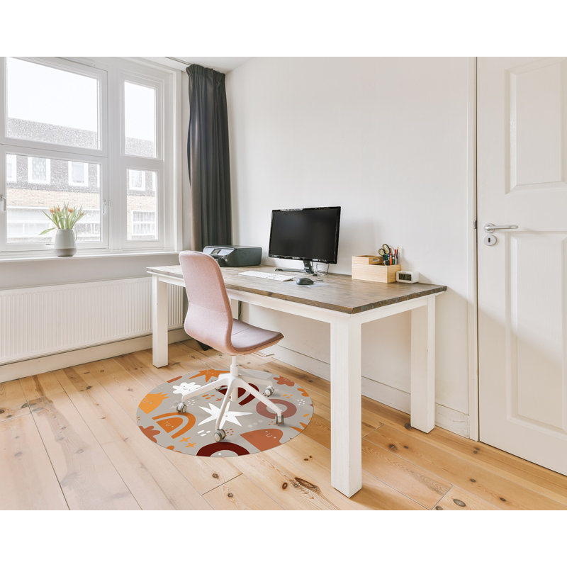 Amald Hard Floor Straight Round Chair Mat