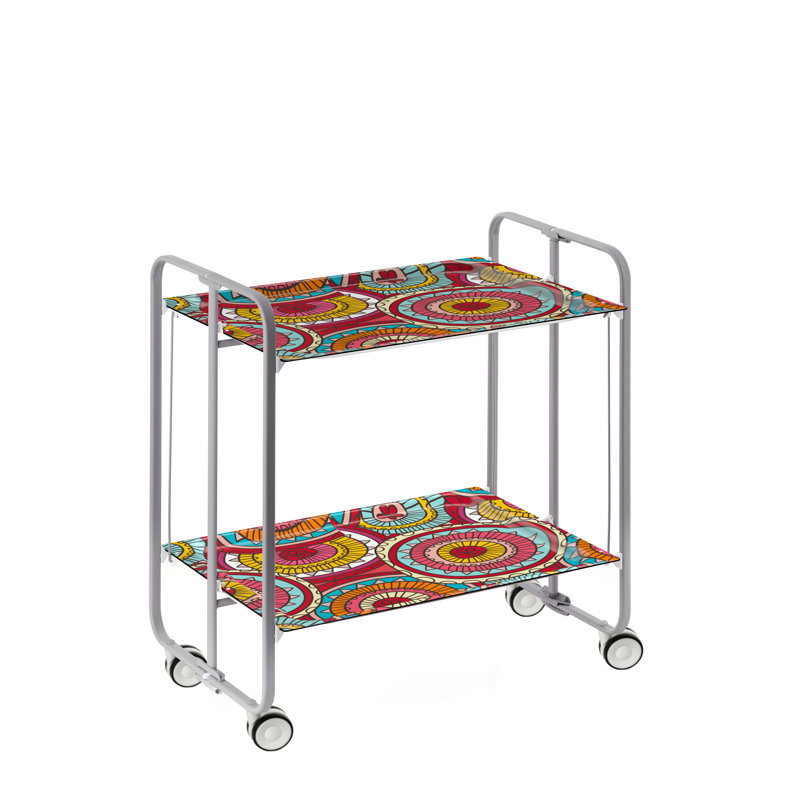 Metal Bar Cart, Pink