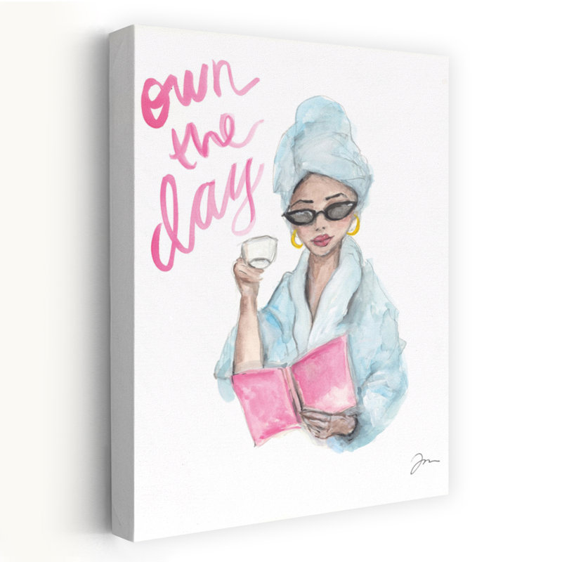 «Own The Day», art contemporain abstrait, H 48 po x l 32 po
