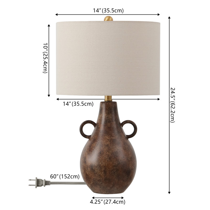 Shilo 24.5 Inch Antique Ceramic Table Lamp
