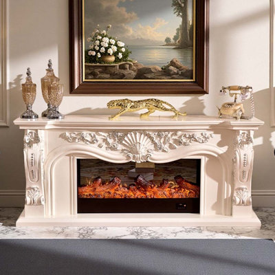 European Elegant Decorative Fireplace