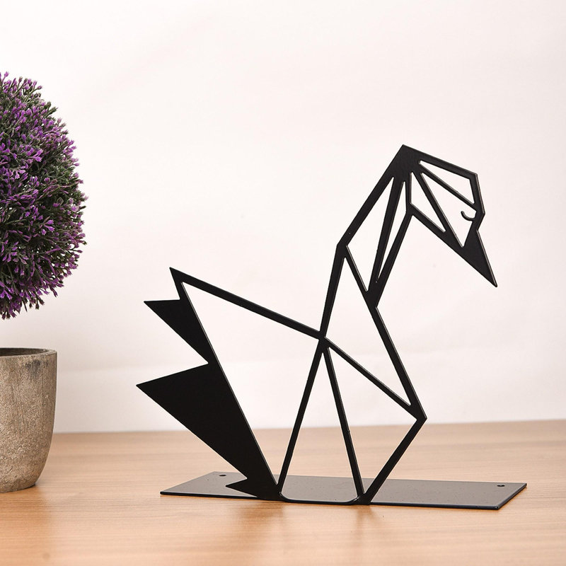 Stylish Black Decorative Object, 7.9 x 5.9 inches | 100% Metal Construction, Thickness: 0.06 inches | Sturdy Base (2.6 x 7.9 inches) | Ideal for Home Décor, Modern Aesthetic & Unique Accent Piece