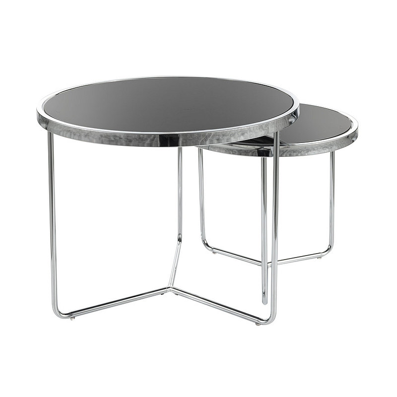 Aidet Coffee Table, 45" H x 60" L x 60" W, Chrome