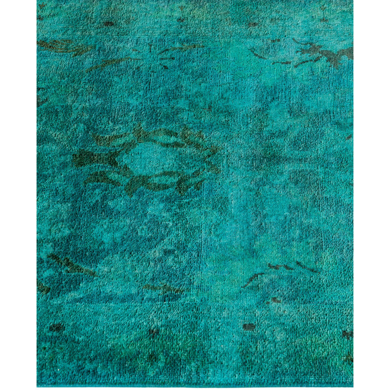 Overdyed One-of-a-Kind 2' 7" X 16' 5" Hand Knotted Area Rug