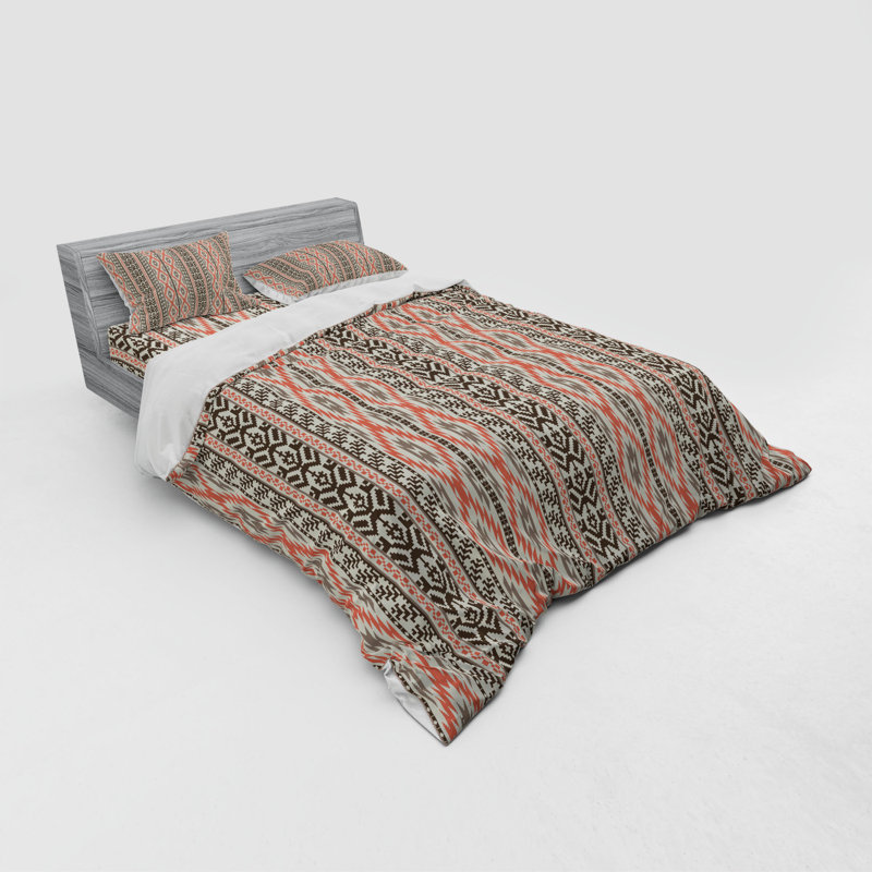 Rustic Polyester Geometric Shapes Duvet Cover