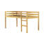 Lit mezzanine simple en bois d'hévéa massif, lattes renforcées, hauteur basse, rangement spacieux sous le lit, design à hauteur de thème contemporain, agencement de couleurs classique-1866155129