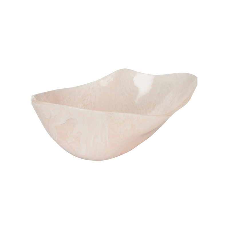 Bucolic Oval Bowl - Black Medium, 8.75" H x 21" W x 8.75" D, Pink