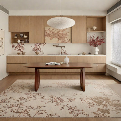 Solid wood oval practical dining table