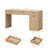 60" Executive Desk With Fluted Drawers, Wood Home Office Desk With Storage Cabinet-761911291