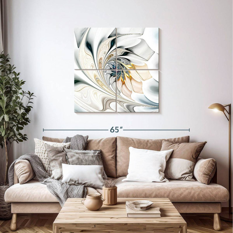 Warping Floral Pattern, 38" H x 38" W