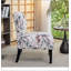 Fauteuil d'appoint contemporain sans accoudoirs en tissu Capa, motif floral mauve pour les intérieurs modernes et sièges confortables