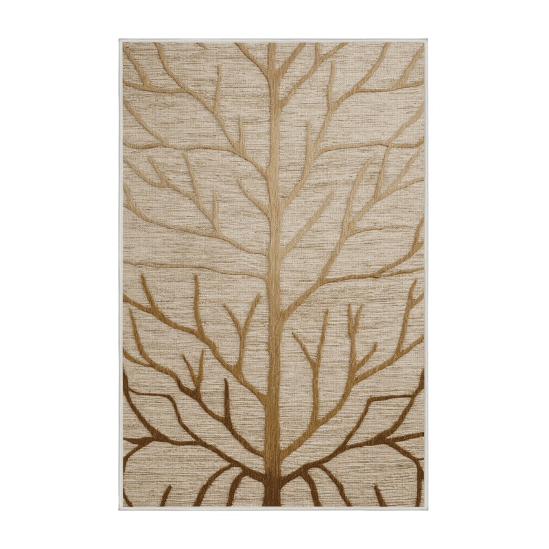 Washable Lotus Root Vegetables Area Rug, Runner 2' x 4'