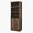 1 Doors Bookshelf With USB Port And 3 Open Shelves Bookcase Side Cabinet Storage Shelves-1747226590