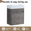 Meuble-lavabo mural 18 po avec lavabo en résine blanche et porte d'armoire à fermeture en douceur 18 po-289785381