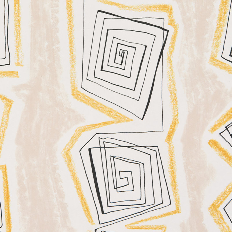 Schumacher x Backdrop Taboo Wallpaper, Warm Beige