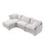 Canapé modulaire de 105 po en tissu de chenille rembourré de 105 po avec canapé à 3 places et repose-pieds-314615594