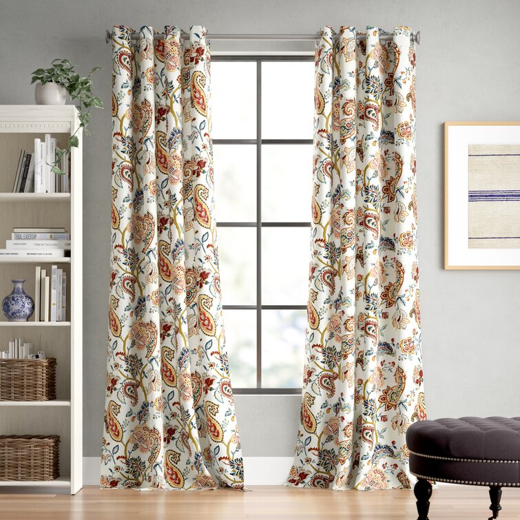 Pudalov Cotton Semi-Sheer Curtain Panel