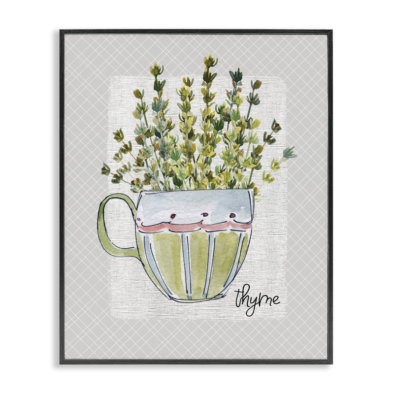 «Thym Herb», giclée encadrée par Livi Finn, Midnight Black Giclee Framed, H 30 po x l 24 po