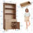 Versatile Wooden Bookshelf with Doors & Drawer – 72.4" Tall, 6-Tier Freestanding Bookcase, Storage Cabinet with Open Shelves, Perfect for Living Room, Bedroom, Office, Kitchen – Natural Wood