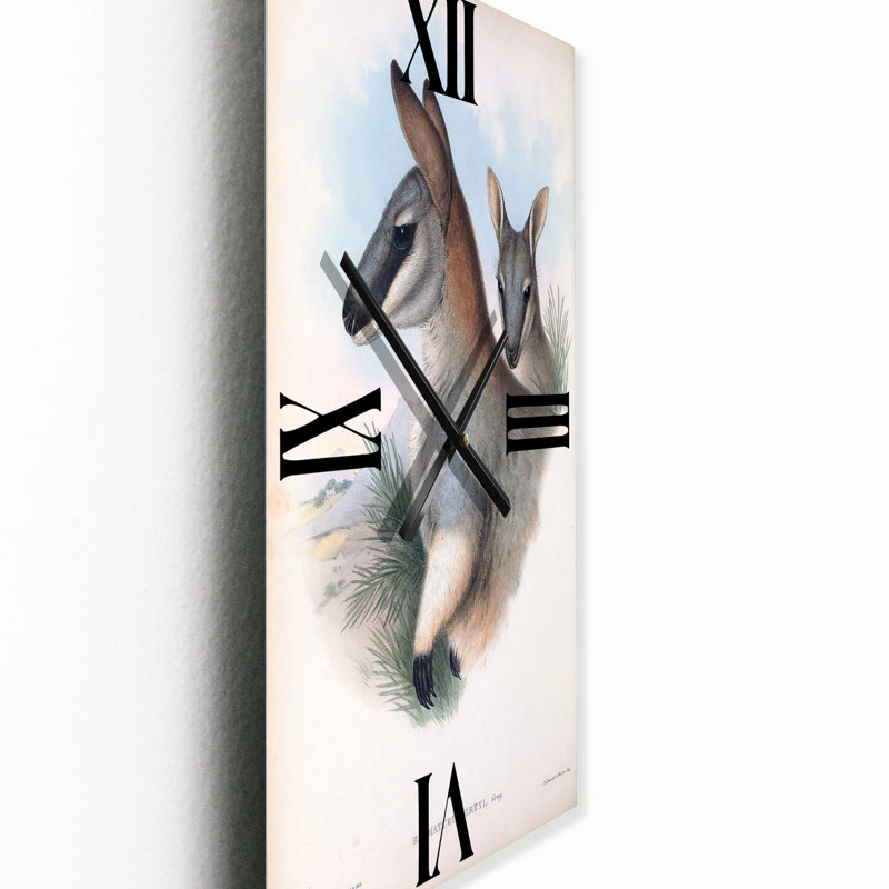 Horloge murale de kangourou rétro, Petit