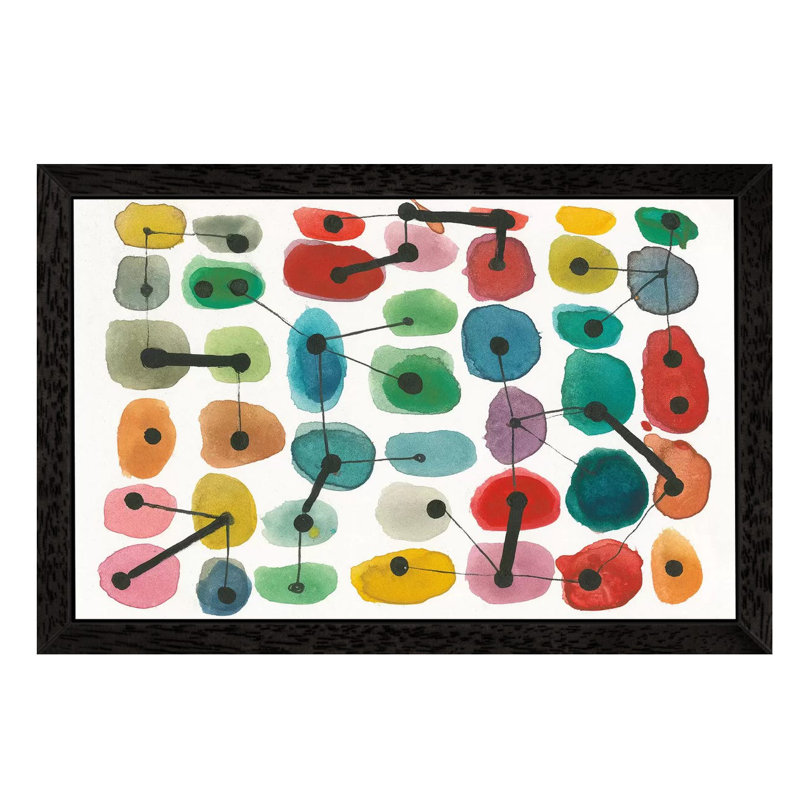 Mid Century II 1 Piece Wall Art on Canvas, 101.6 cm H x 66.04 cm W x 4.445 cm D, Black Floater Framed